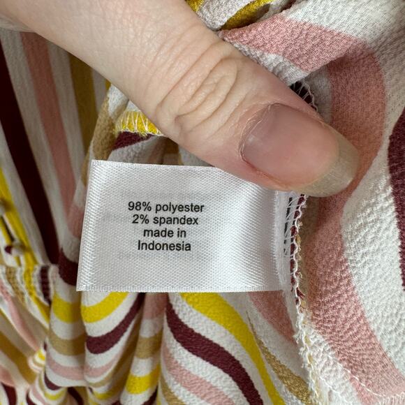 Lane Bryant Womens V-Neck Smock Waist Short Sleeve Top Sz 18 | Lightweight Flowy - Picture 12 of 16